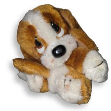 Vintage Applause Sad Sam Jr. Baby 6" Basset Hound Dog Plush Stuffed Animal 1980