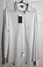 New With Tags Van Heusen Comfort Performance Tall Fit Dress Shirt 17 37/38 White