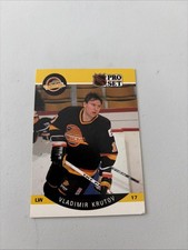 1990-91 Pro Set Hockey Rookie Card Vladimir Krutov Vancouver Canucks #296