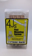 4 J's Newel Post Mounting System Fits 3-1/2"  Newel Posts "Hemlock"