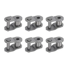 6Pcs #80 Chain Offset Half Link Roller 1" Pitch Carbon Steel for 16A Chain