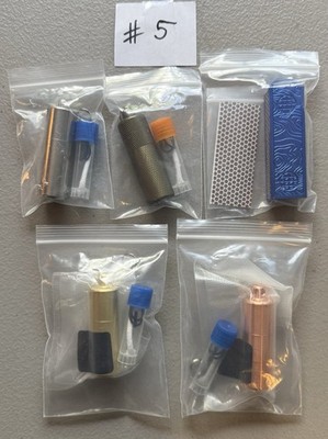 MARATAC CountyComm Copper Brass Titanium XL Peanut Lighter Lot Blue Match Box