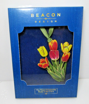 Beacon Designs TULIP BOUQUET 3 D  Ornament Home Decor  USA #64936  New in Box
