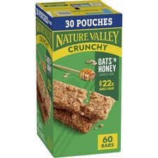 Nature Valley Crunchy Oats 'n Honey Granola Bars, 60 30 Count Pack of 1 