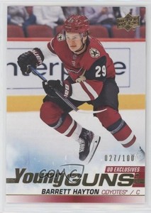 2019-20 Upper Deck Young Guns UD Exclusives /100 Barrett Hayton #463 Rookie RC