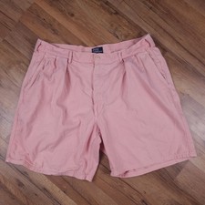 Vintage Polo Ralph Lauren Shorts Mens 38 Pink Cotton Pleated Chino USA Preppy