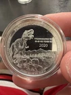 2020 Congo 1 oz Silver Tyrannosaurus Rex Coin .9999 Fine BU – Prehistoric Life