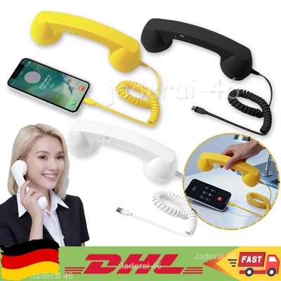 Retro Phone Handset Multifunction Radiation Proof Handheld Cell Phone Receiver