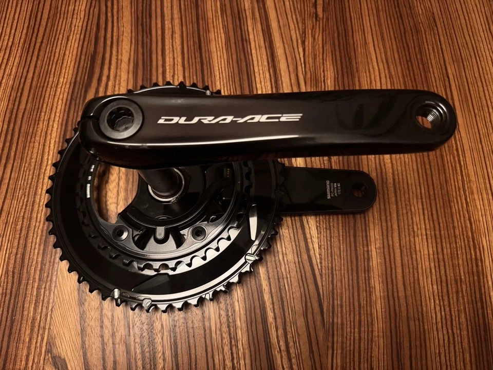 Juego de bielas Shimano Dura-Ace FC-R9200 172,5 mm 52-36T negro 4iiii Pro Foto 2 de 4