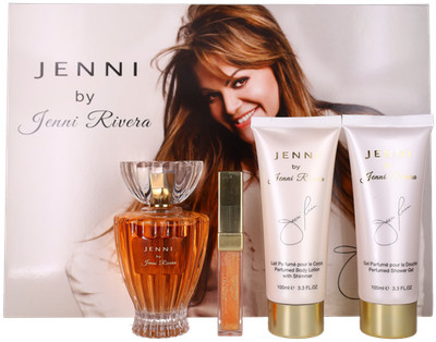 Jenni by Jenni Rivera Women Set:EDP + BL + SG + Lip Gloss 3.4+3.3+3.3+0.23oz New