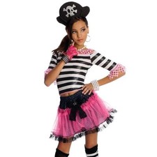 Sassy Pirate Treasure Girls size M 8/10 Drama Queens Costume Outfit Rubie's