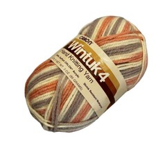 Vintage Knitting Yarn Caron 0972 Wintuk 4 Soft Naturals Earthy Brown Multicolor