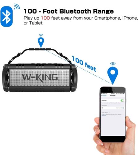 W-KING D8 50W (70W Peak) Bluetooth Speaker, Portable Waterproof 40h Playback! - Picture 2 of 4
