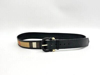 Burberry Nova Check Belt with Golden Hardware | eBay Burberry Nova Check Belt with Golden Hardware | eBay