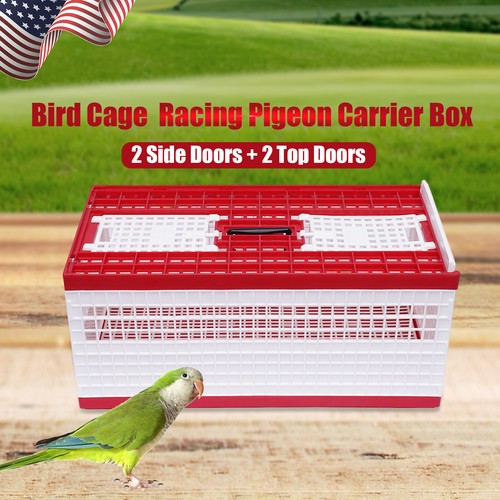 14 Birds Pigeon Training Basket Folding Collapsing Cage Nest Bird Box w/ 4 Doors - Picture 1 of 12