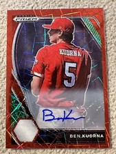2021 Panini Prizm Draft Picks Ben Kudrna Red Lazer Prizm