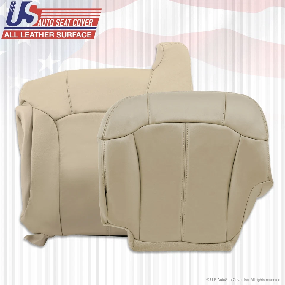 Chevy Tahoe Suburban 2000 2001 2002 repuesto cuero cubierta de asiento color esquisto tostado Foto 2 de 4
