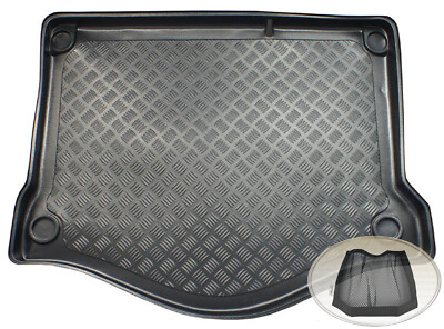 Z333328 Gerippte Kofferraumwanne + Klett-Netz für Ford Focus Titanium 2 Hatchbac