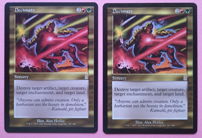 cards like decimate mtg Magic the Gathering MTG Odyssey DECIMATE X 2 LP/EX R 2001 Nice!