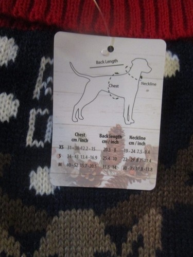 Pet Central Dog Winter Sweater Rude Dolf Deer Christmas Sweater Small - Picture 4 of 4