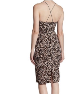 Topshop Cheetah Leopard Print Midi Dress Size 4 US | eBay