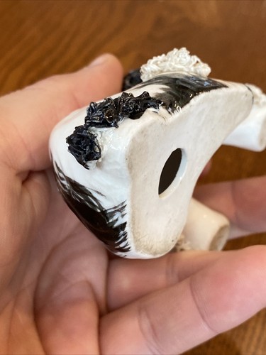 Vtg Cocker Spaniel Spaghetti Dog Figurine Black&White Porcelain Ceramic 4”x2.5” - Picture 17 of 24