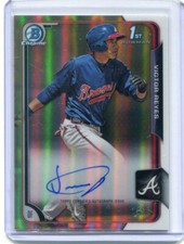 2015 Bowman Chrome Victor Reyes Refractor Auto Autograph #159/499 - Tigers!!!