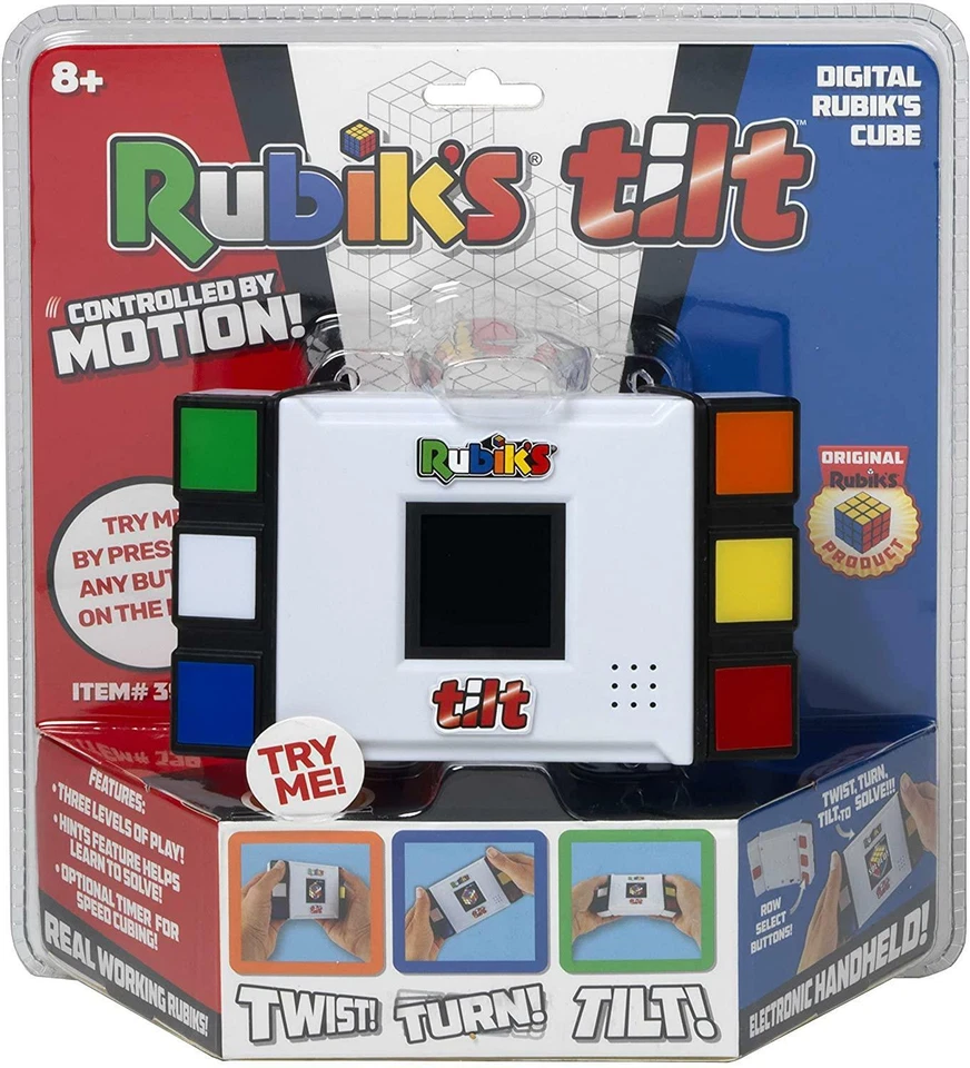 Rubik's Tilt Mind Electronic Handheld Video Twist Puzzle Game Fun For Children - Image 2 of 4