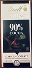 NEW Lindt intense Dark Chocolate 90% Cocoa EXCELLENCE Bar 3.5 oz 1 Bar FREE SHIP
