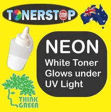 NEON WHITE 2000 PAGE TONER REFILL TO SUIT MANY HP PRINTERS GLOWS UNDER UV LIGHT