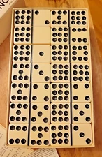 Dominos Cream Puremco Marblelike #616 Standard Size in Box Made in USA Vintage