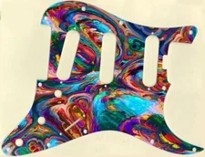 Stratocaster Graphic Pickguard Custom to fit Fender SSS11 Hole Elite Artistic 6