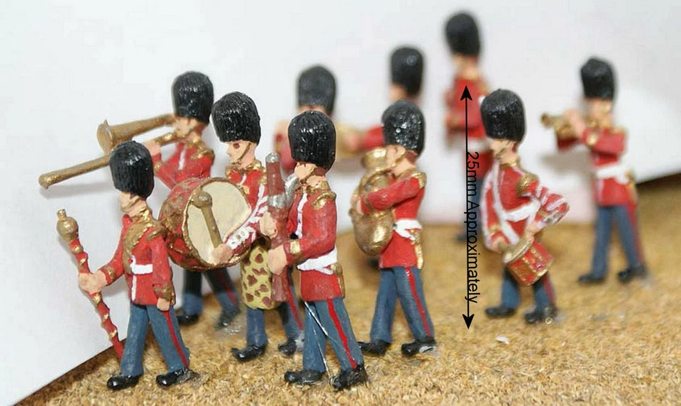 Marching Guards Band F109 UNPAINTED OO Scale Langley Models Kit People Figures - Image 2 of 4