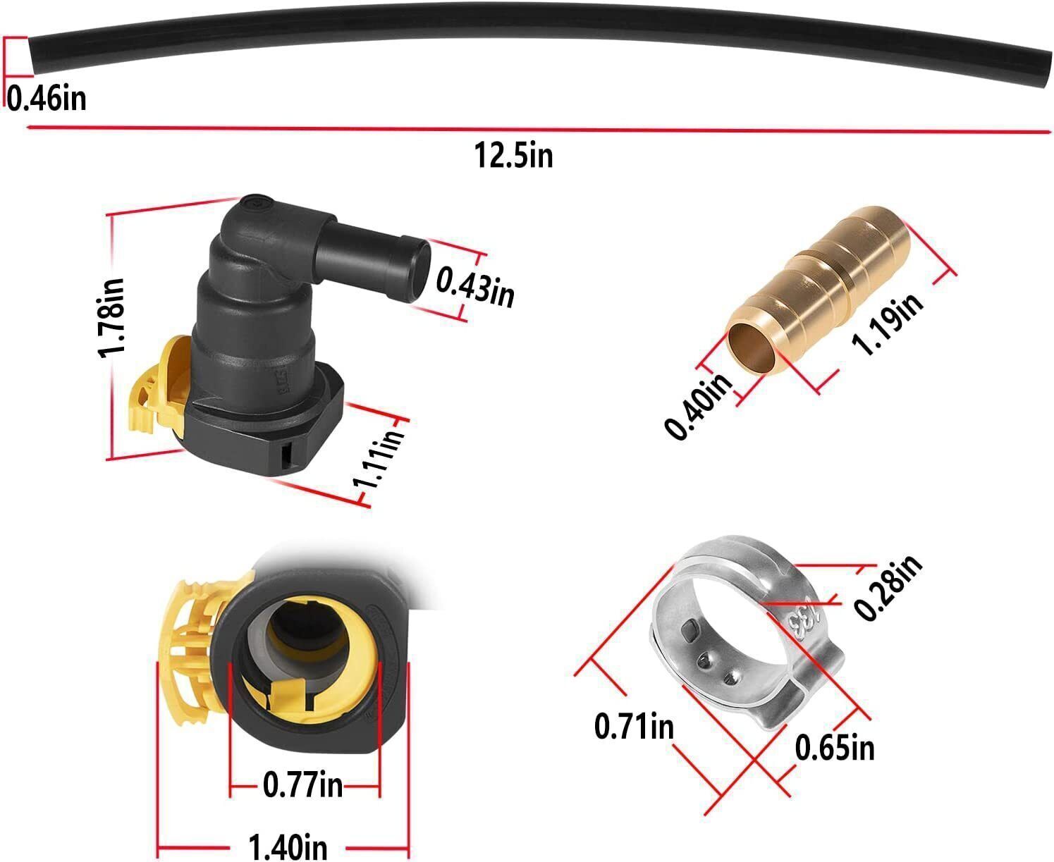 Fuel Filter Tank Supply Line Connector Repair Kit For 20112016 Ford 6