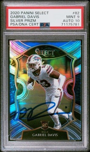 2020 Select Concourse Rookie Autograph Silver Prizm #82 Gabriel Davis RC SP JAX