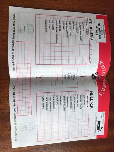 St. Helens v Hull kr rugby league Programme 1990/91 season - Picture 2 of 2
