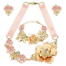 BELLE Live Action NECKLACE Set Costume CELEBRATION or PRINCESS NIB Disney Store