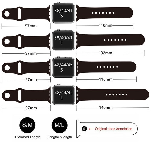 For Apple Watch iWatch Sports Band Strap Series 8 7 6 5 4 3 2 38/40/41/42/44/45 - Picture 2 of 37