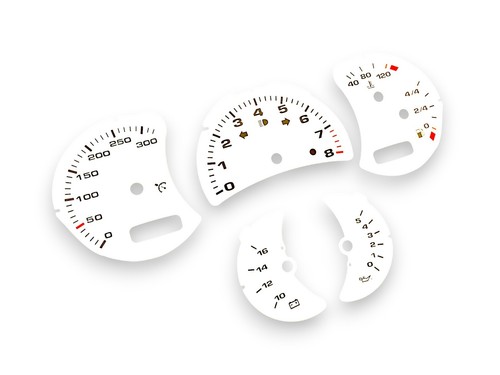 For Porsche 911 996 Facelift Tacho scheibe White - Bild 2 von 4