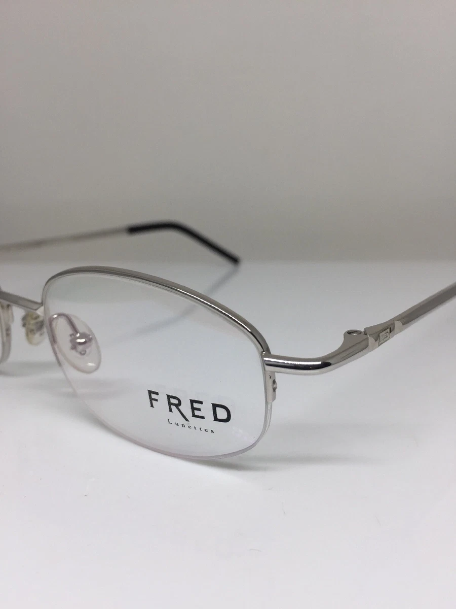 New Vintage FRED Lunettes CUT 003 Eyeglasses Diamond Finish C. 002 Platinum 47mm