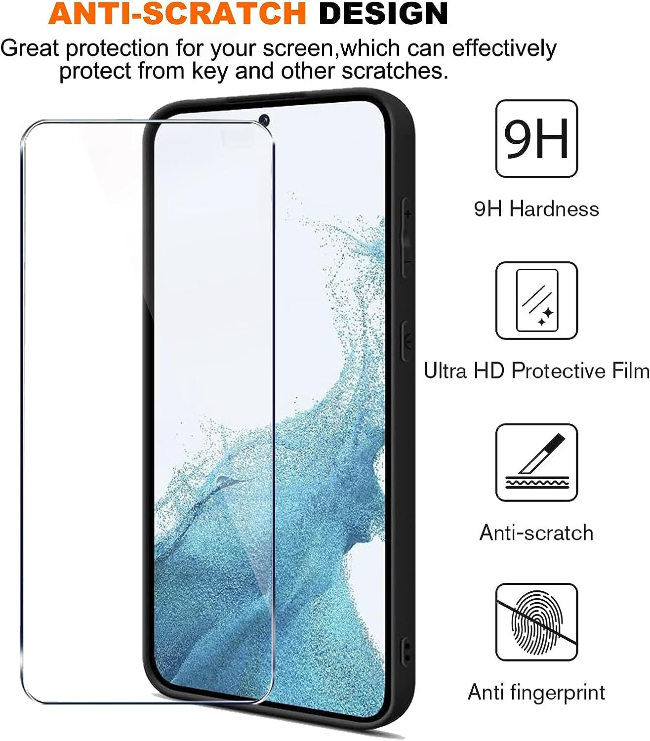 PULEN Pour Coque Samsung Galaxy A34 5G Et 2 Verre Trempé Protection Écran, Silicone Liquide Étui