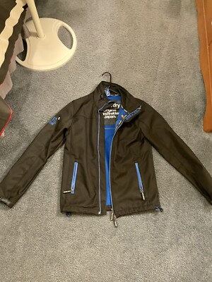 Superdry Original Windtrekker Japan Jacket Black Blue Size S Water