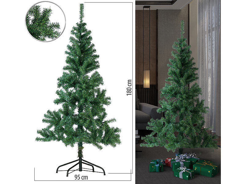 Sapin de Noël artificiel 180 cm fini les aiguilles qui tombent Infactory