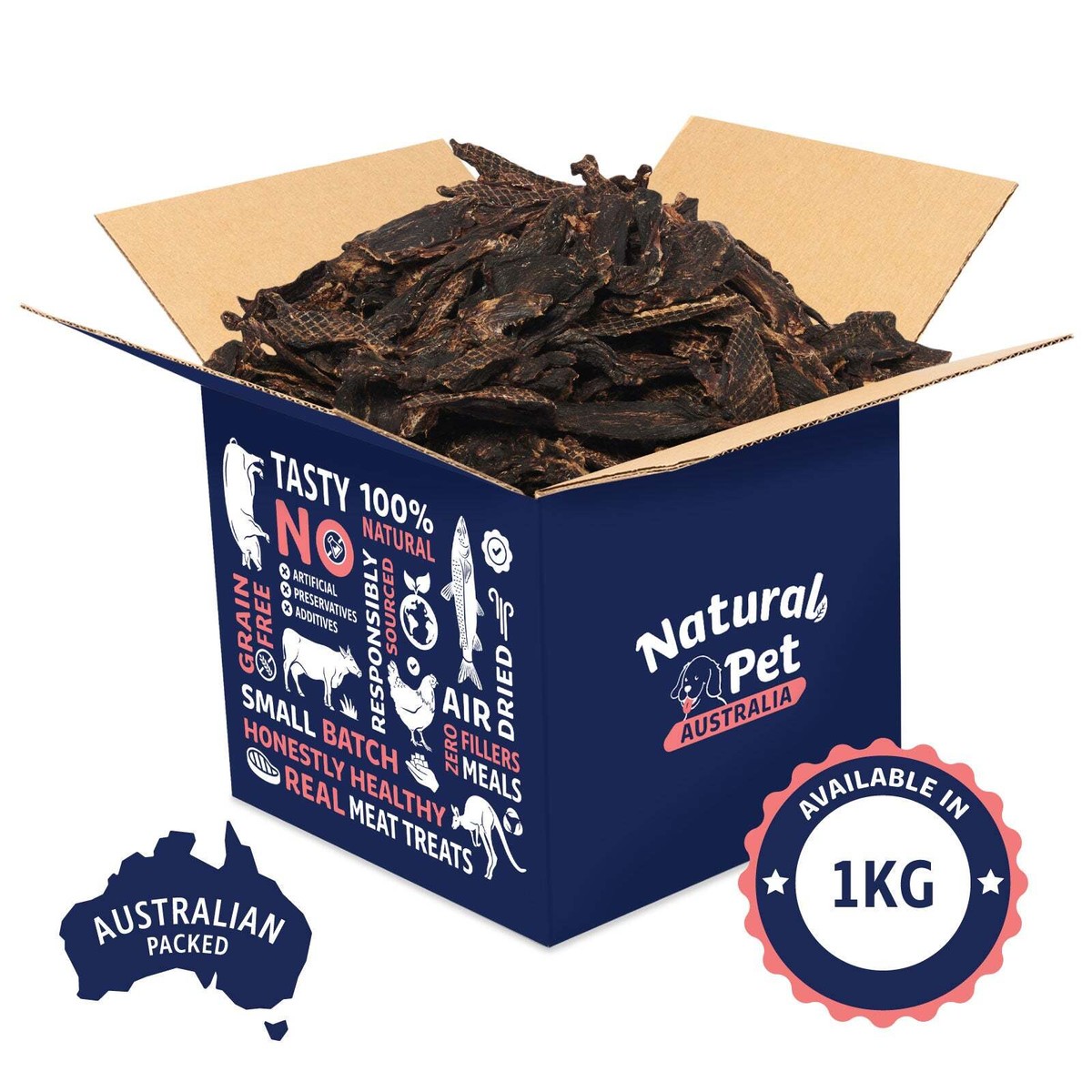 Kangaroo Jerky 1Kg- 100% Natural Australian Healthy Dog Treats