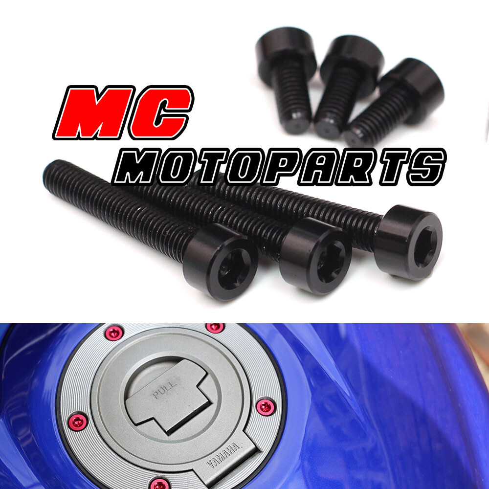Black CNC Petrol Fuel Cap Bolts Screws For Speed Triple 1050 05 06