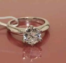 2CT ROUND CUT LAB CREATED DIAMOND SOLITAIRE ENGAGEMENT RING 925 STERLING SILVER