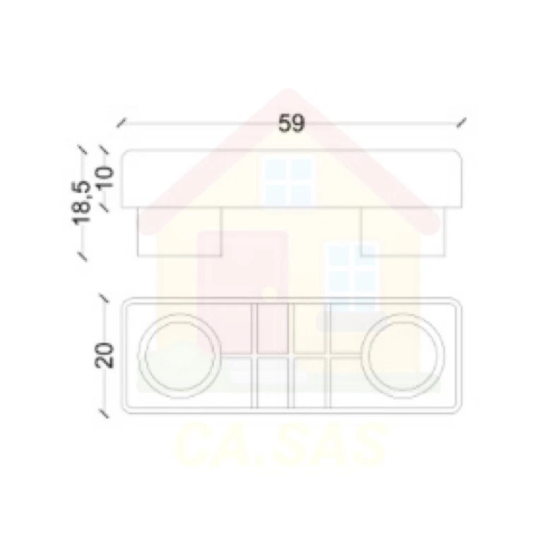 KIT 4 PEZZI PARACOLPI PER SEDILI WC ATLANTICO - Immagine 2 di 2