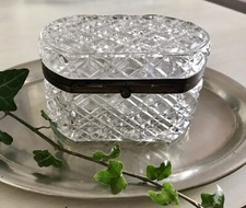 Antik Rar Art D&eacute;co Pressglas Zuckerdose Schatulle Deckeldose Zuckerkoffer