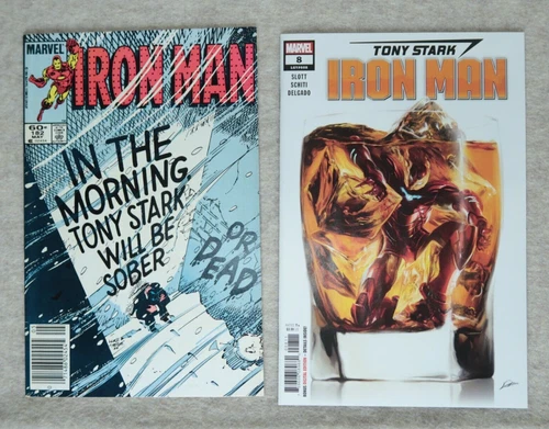 Iron Man 182 Lot of 2 Marvel Comics Tony Stark Iron Man 8 Cover A 1984 2019
