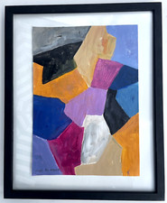Serge Poliakoff Original Gemälde Abstrakt Russische Galerie Kunst Ausstellung C97